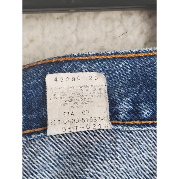 Vtg Y2K Levis 517 Blue Jeans Mens 34x30 (33x25) Straight Leg Distressed USA Made - Picture 5 of 14